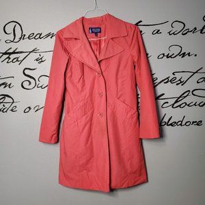 The Tower Collection by London Fog Hot Pink Trench Coat, S